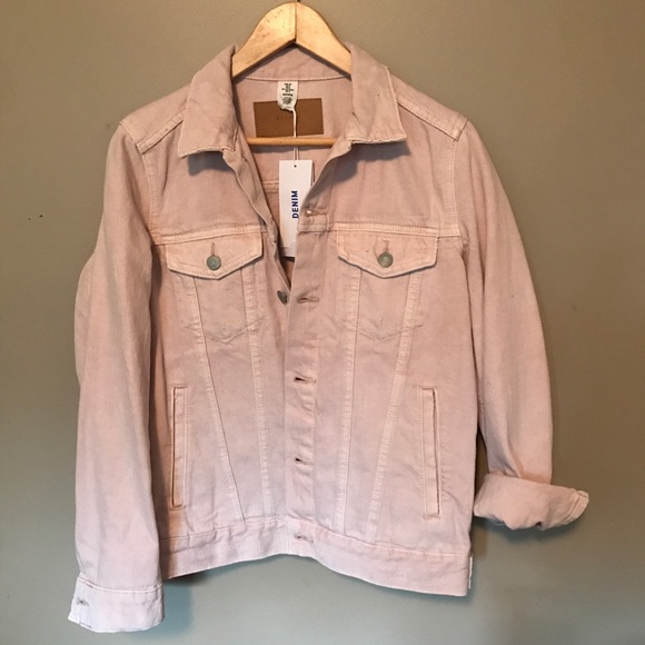 h&m pink denim jacket